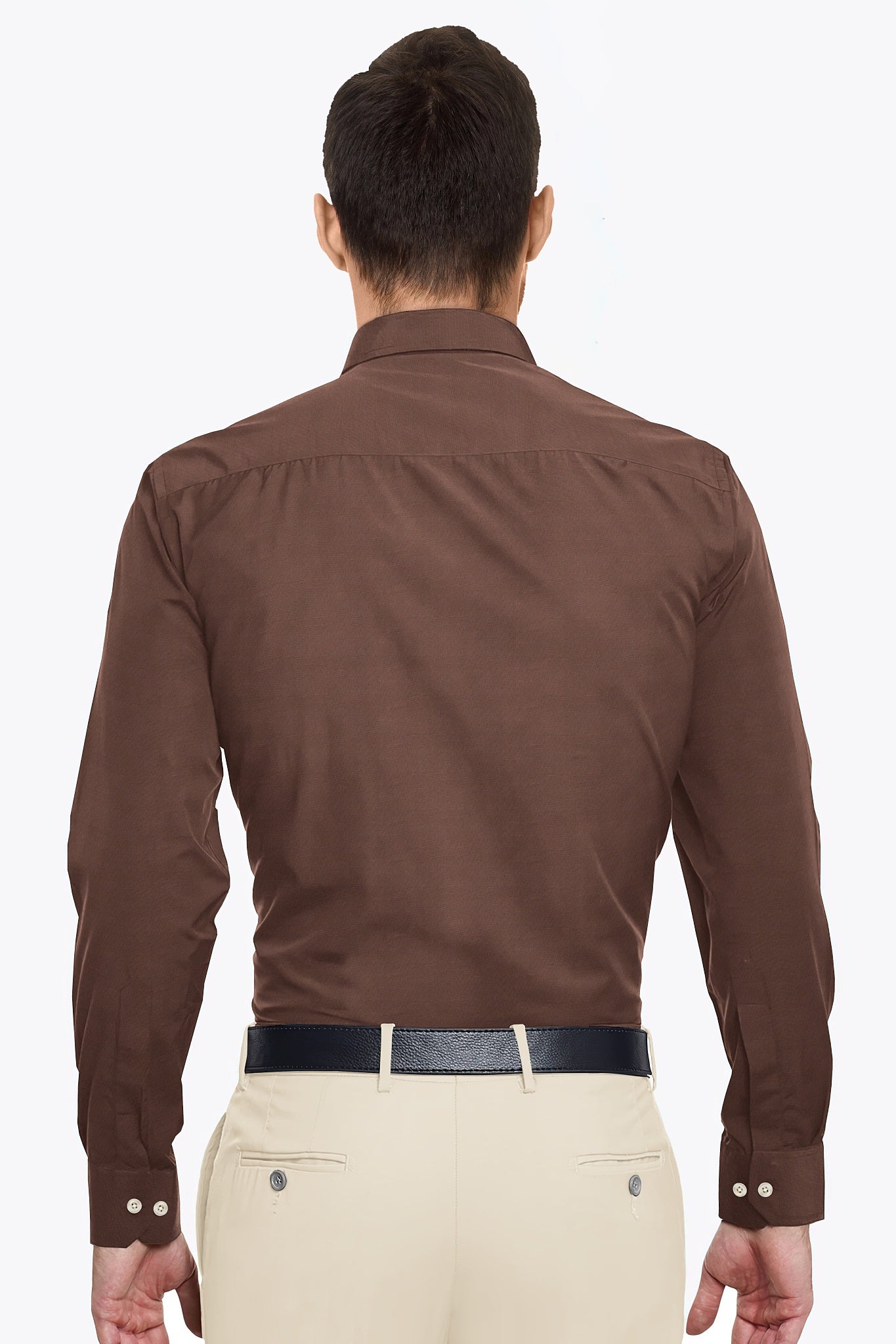 Mocha Mousse Brown Cotton Linen Shirt-Men's Premium Linen Shirt in India
