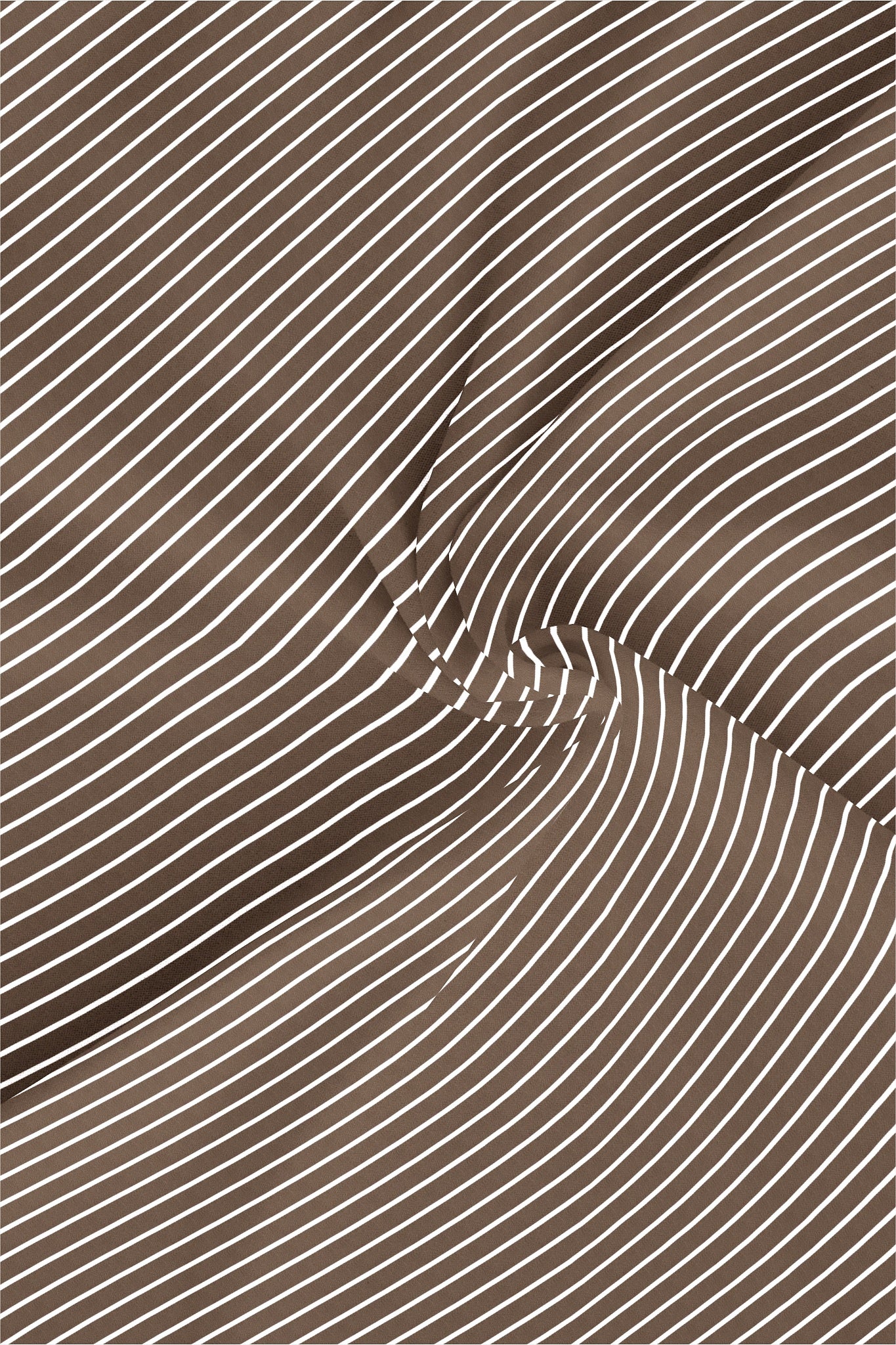 Tortilla Brown and White Pinstripes Men's Cotton Shirt