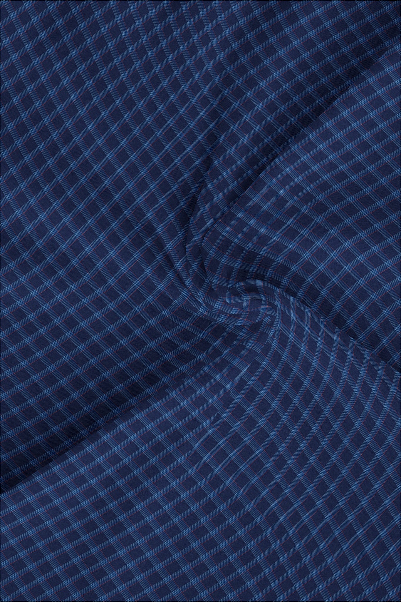 Sodalite blue with Indigo Blue and Haute Red Checks Cotton Shirt- Plus Size Shirts for Men Big size shirt for men