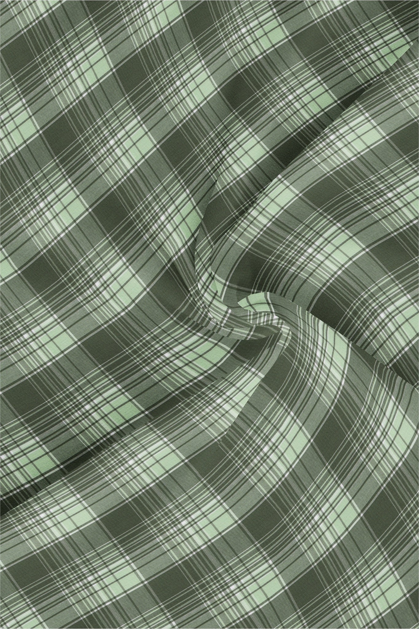 Reseda Green with White and Opaline Green Checks Cotton Shirt