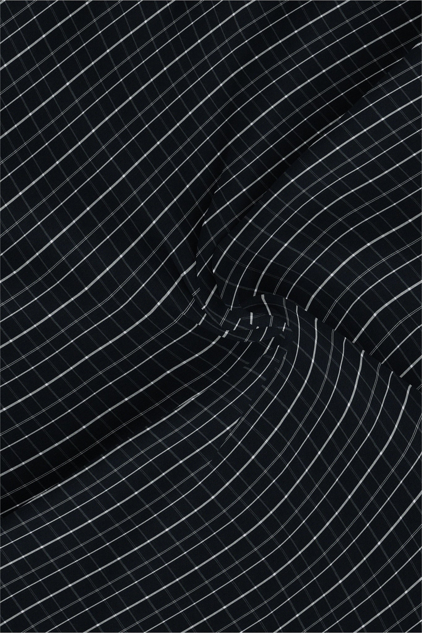 Anthracite Black and White Checks Cotton Shirt
