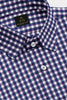 Clematis Blue with White and Magenta Pink Gingham Checks Cotton Shirt