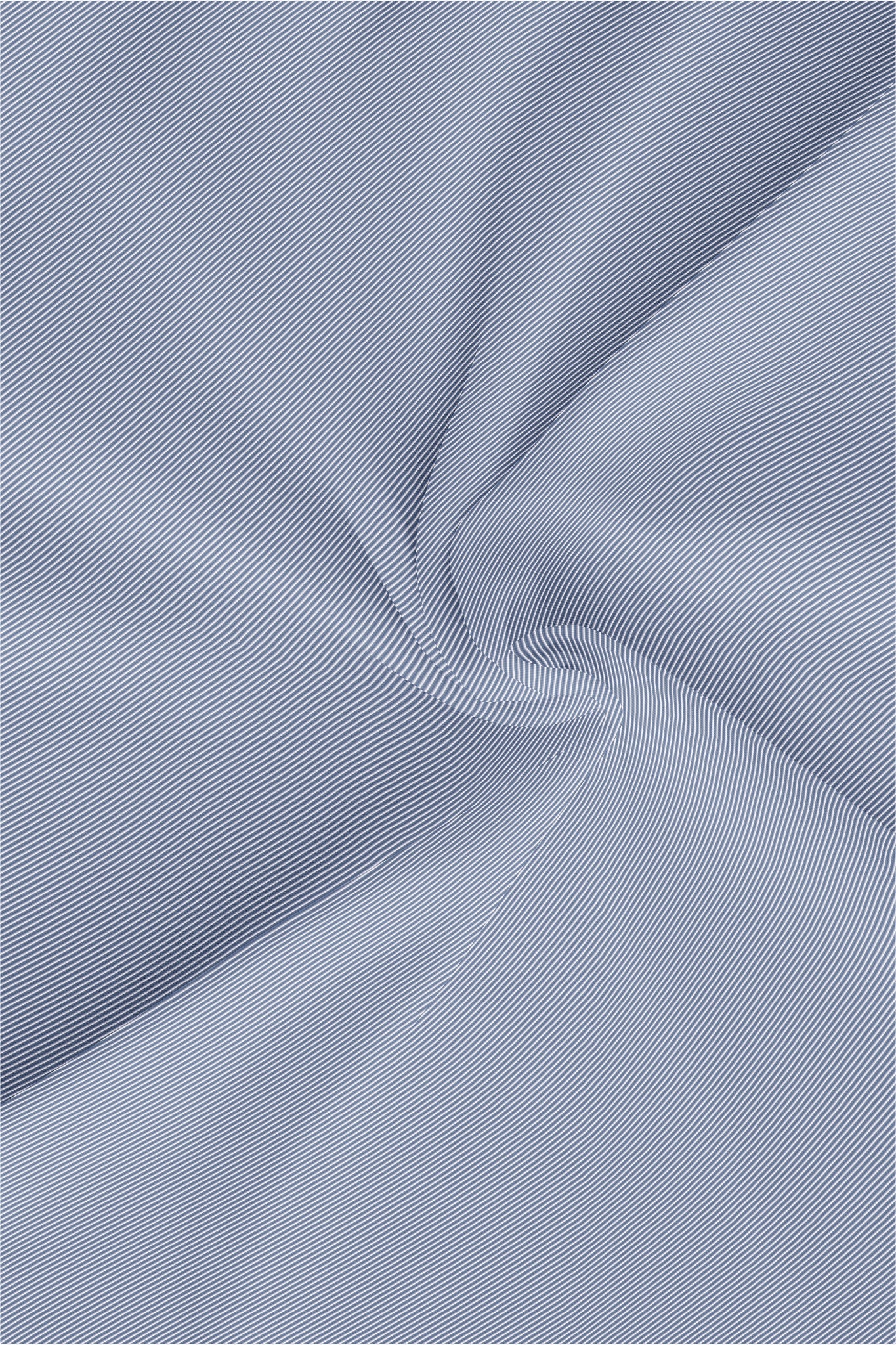 Granite Blue and White Pinstripes Cotton Shirt