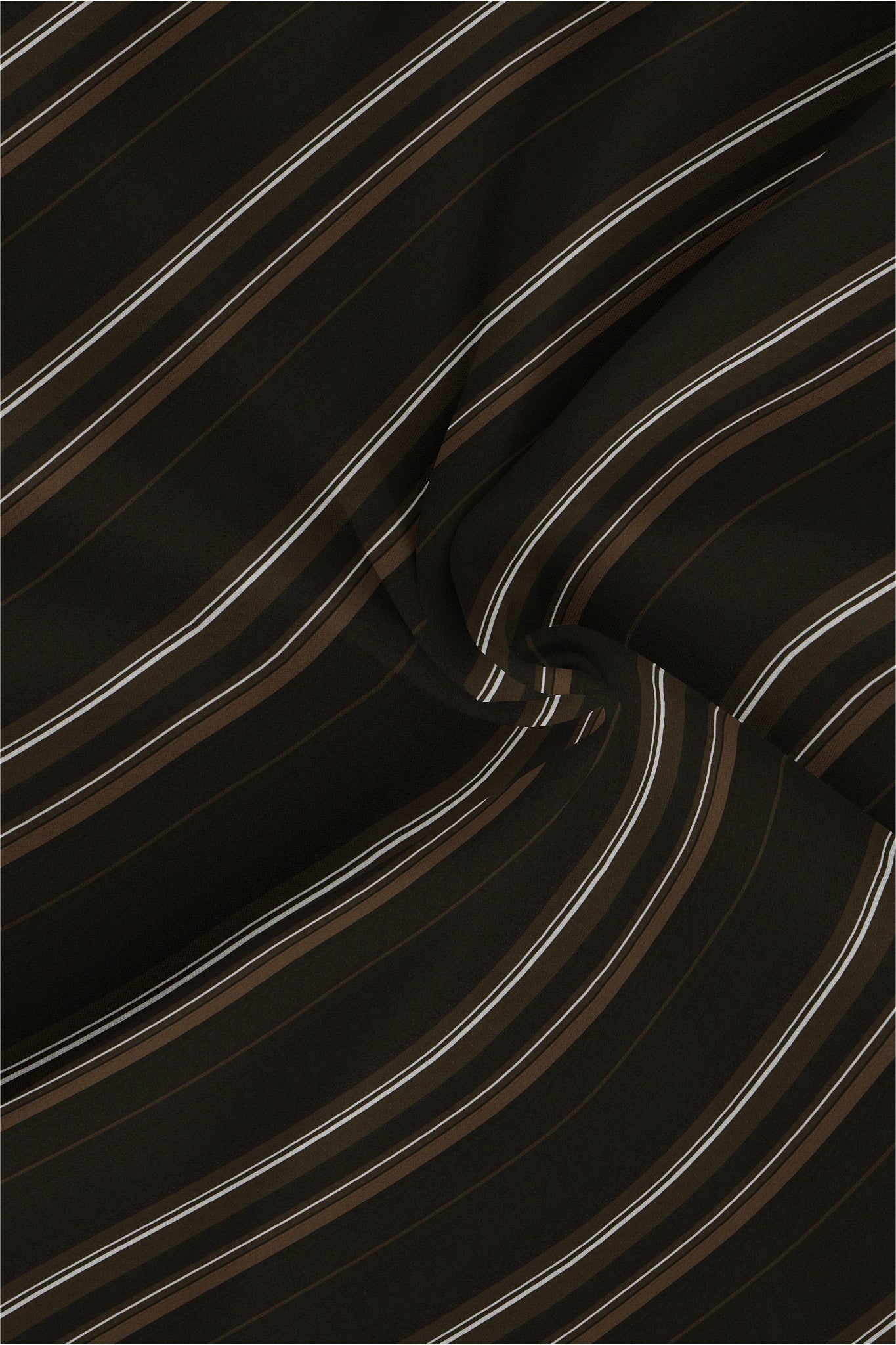 Coffee Brown and Chestnut Brown Stripes Cotton Shirt