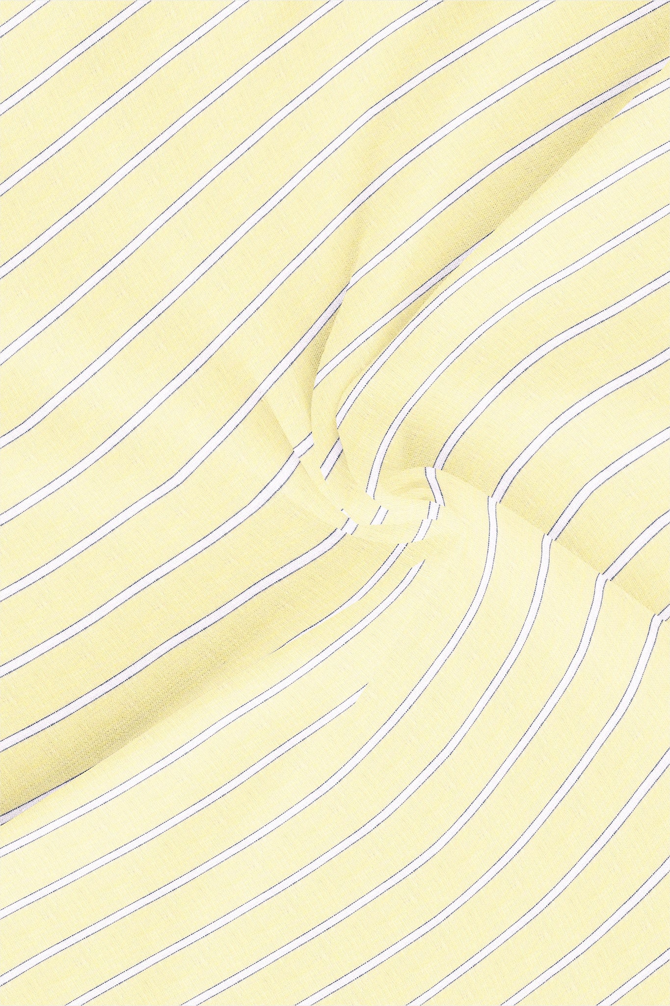 Lemonade Yellow and White Stripes Cotton Shirt- Plus size Cotton Shirts in India