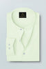 Laurel Green Mandarin Collar Giza Cotton Shirt
