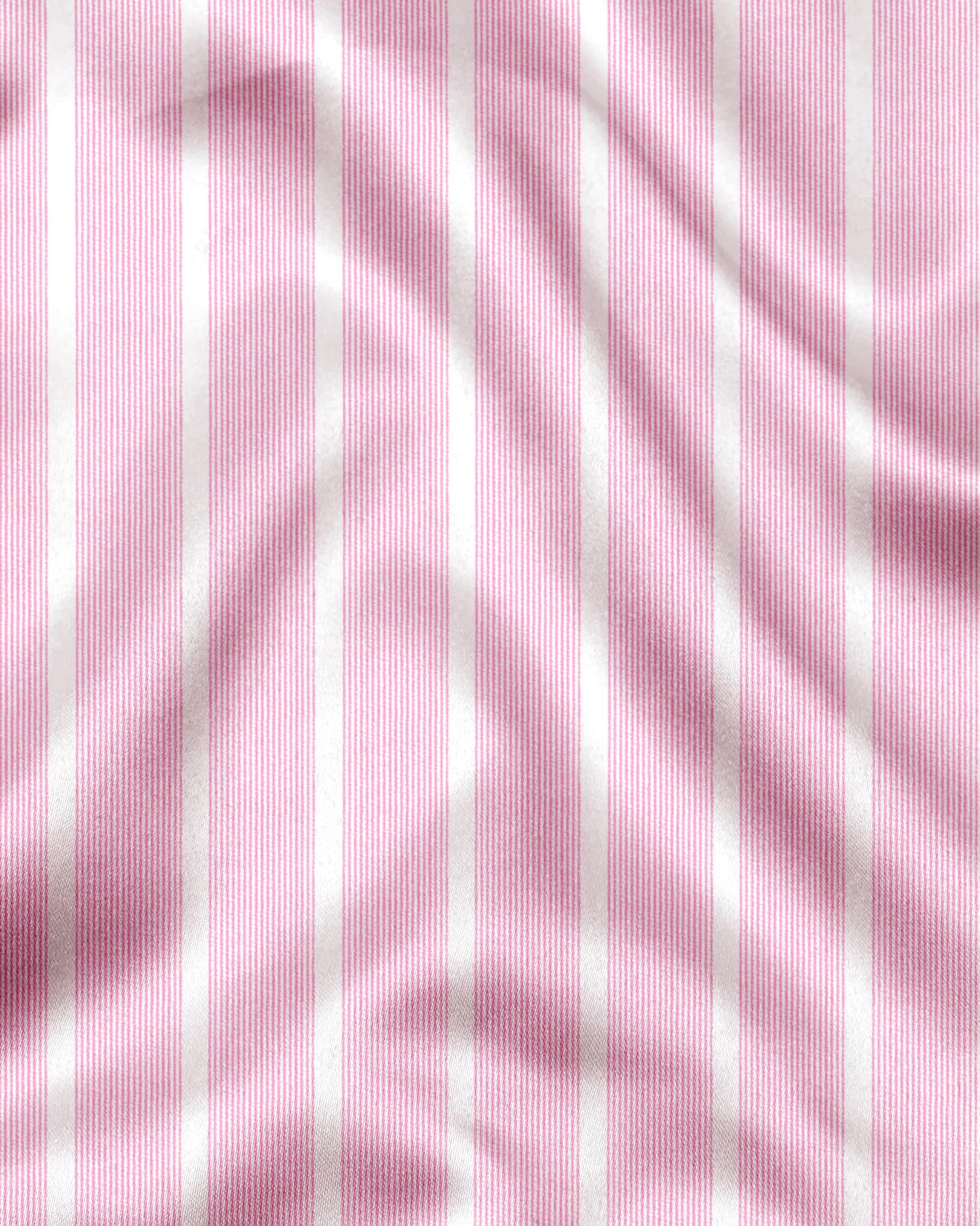 White and Reverie Pink Multitrack Stripes Cotton Shirt