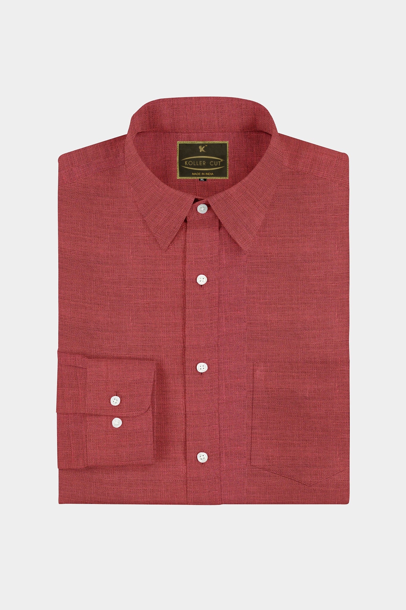 Raspberry Red Luxurious Linen Shirt