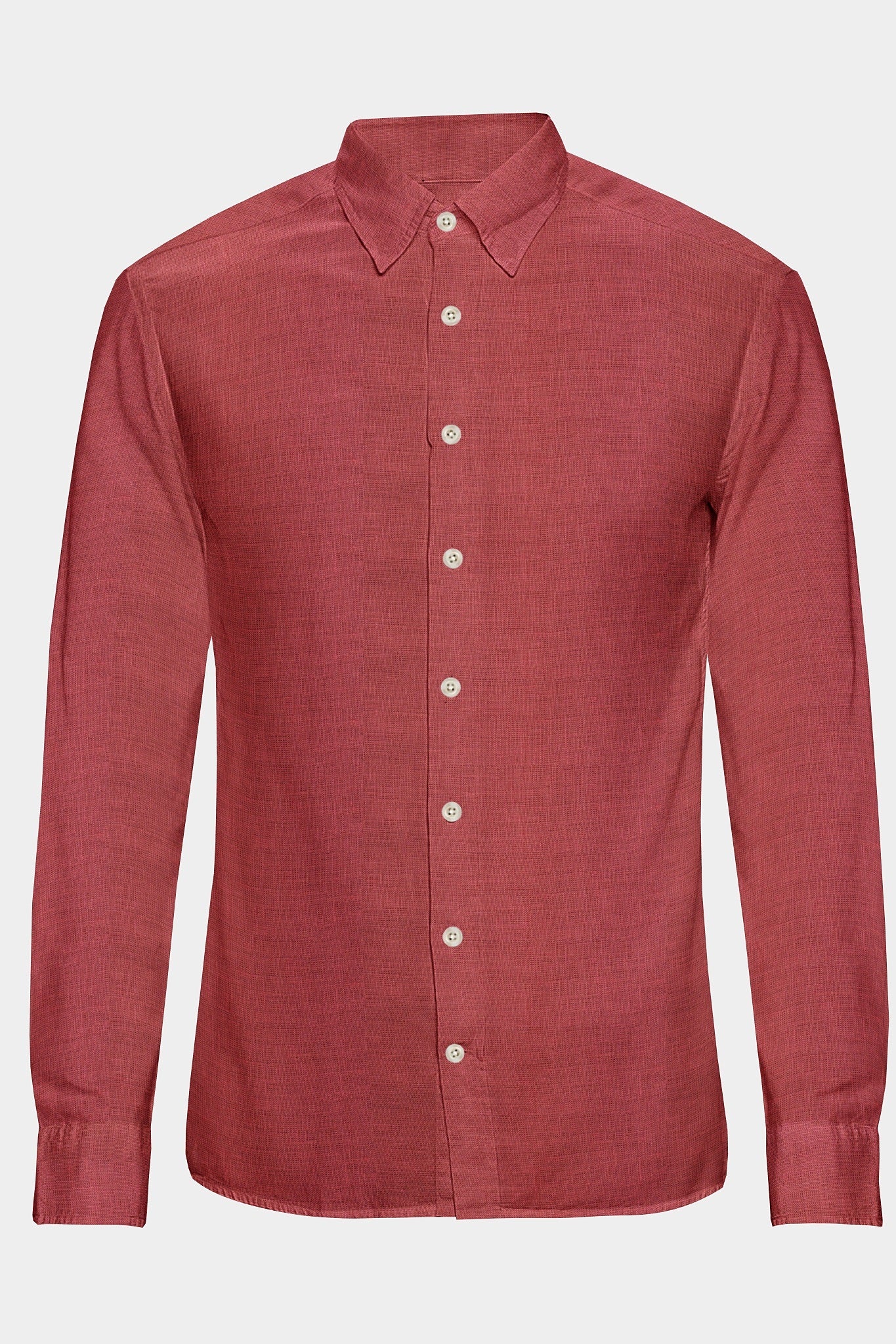 Raspberry Red Luxurious Linen Shirt