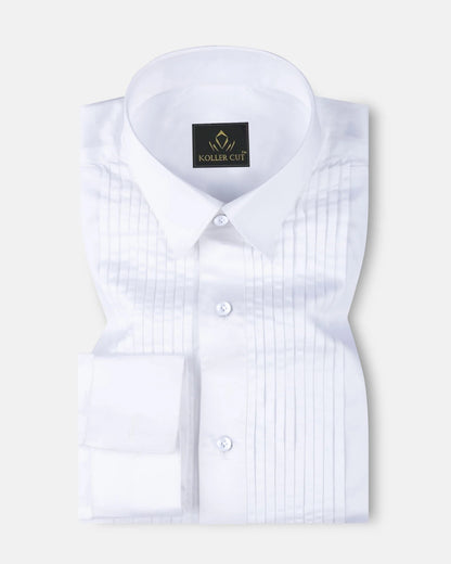 Snow White Giza Cotton Tuxedo Shirt
