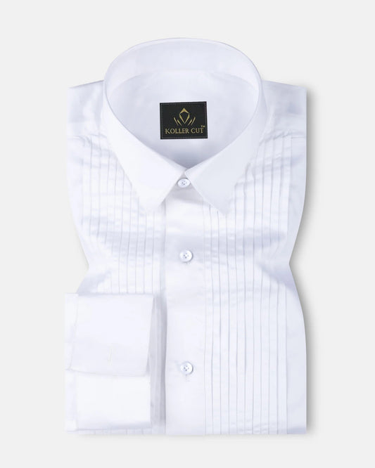 Snow White Giza Cotton Tuxedo Shirt