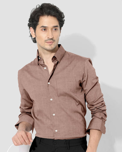 Roebuck Brown Cotton Linen Shirt