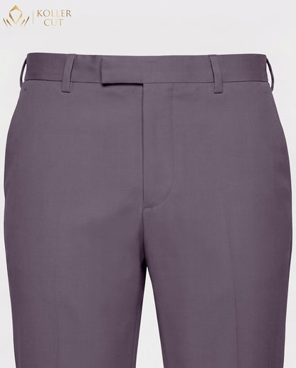 Graphite Purple Wool Rich Slight Stretch Pant