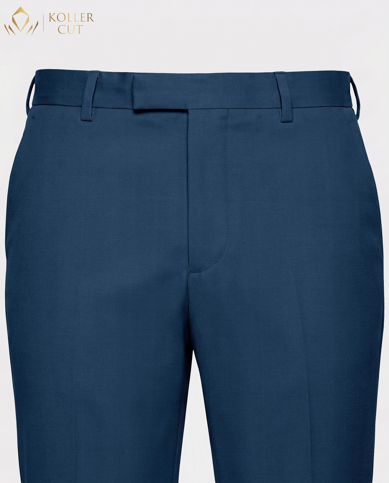 Baltic Blue Wool Rich Slight Stretch Pant