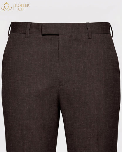 Espresso Brown Luxurious Linen Blend Pant