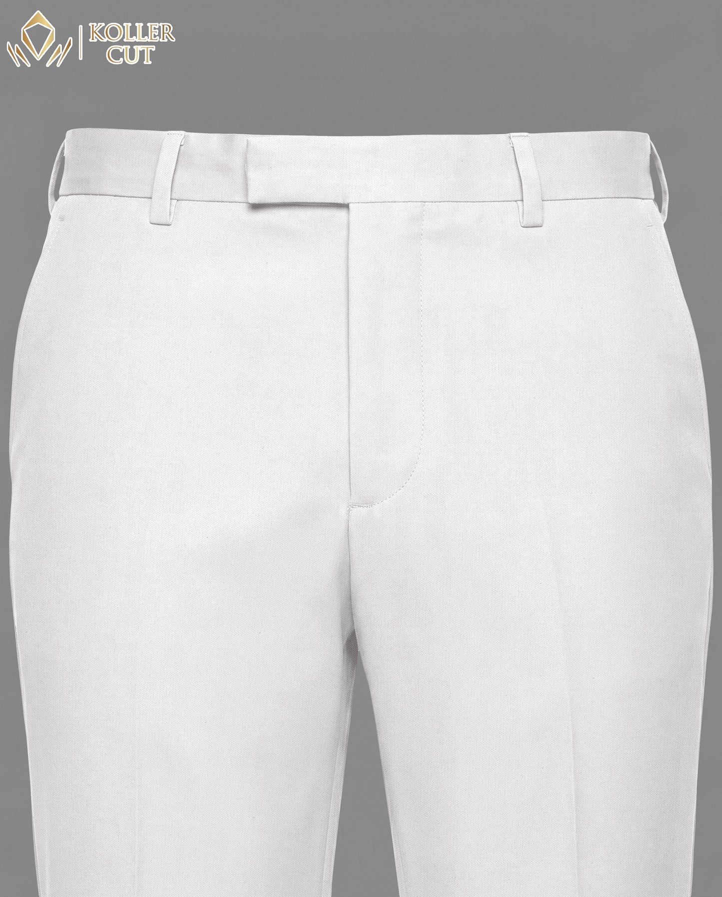 Snow White Wool Rich Slight Stretch Pant