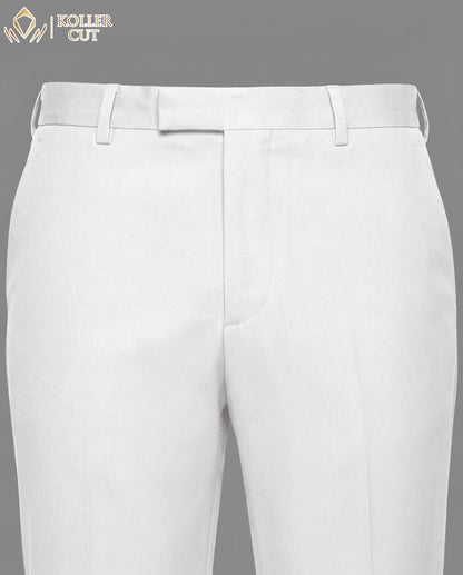Snow White Wool Rich Slight Stretch Pant