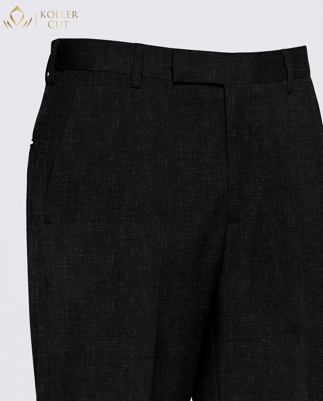 Meteorite Black Linen Blend Pant