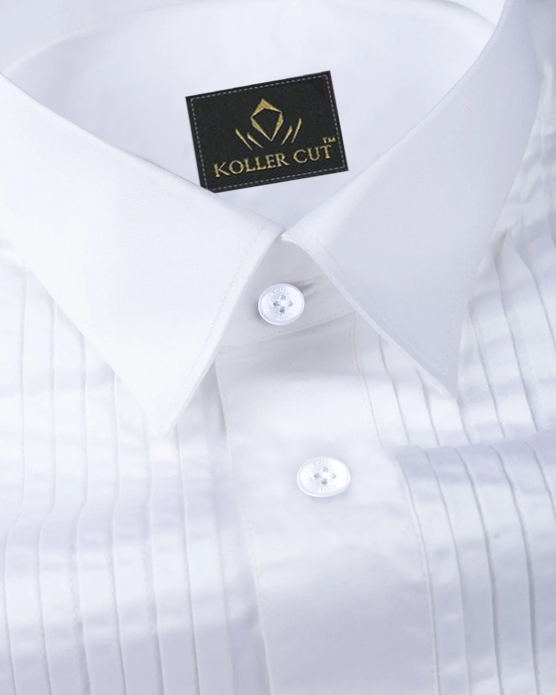 Snow White Giza Cotton Tuxedo Shirt