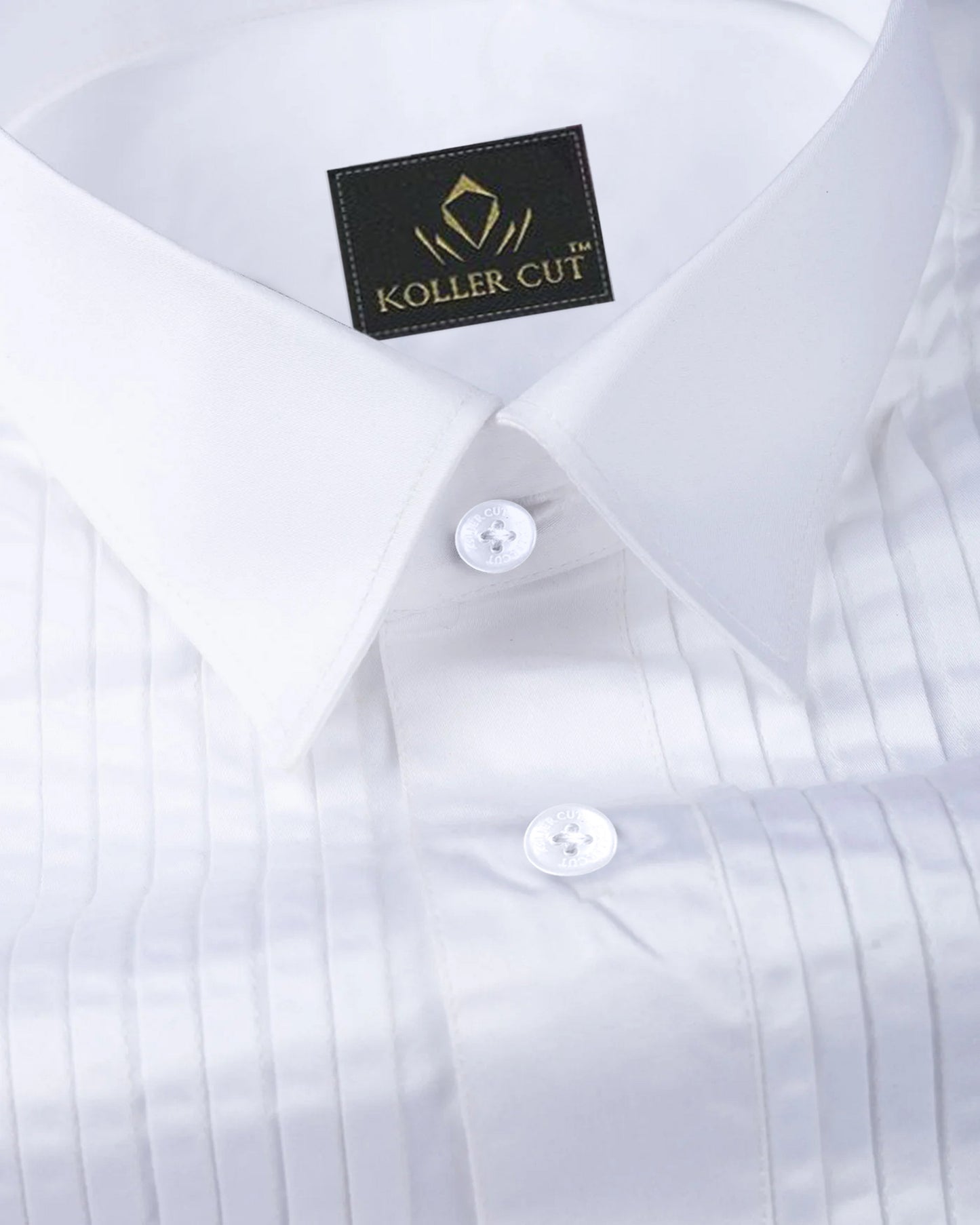 Snow White Giza Cotton Tuxedo Shirt