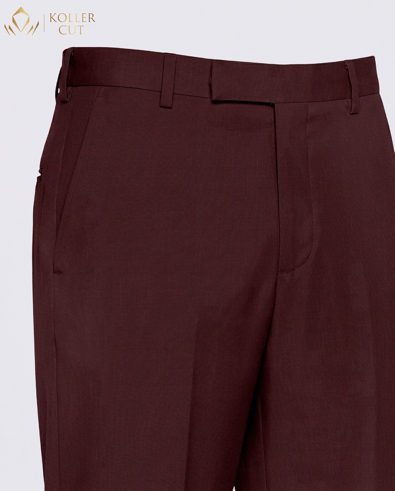 Rosewood Red Wool Rich Slight Stretch Pant