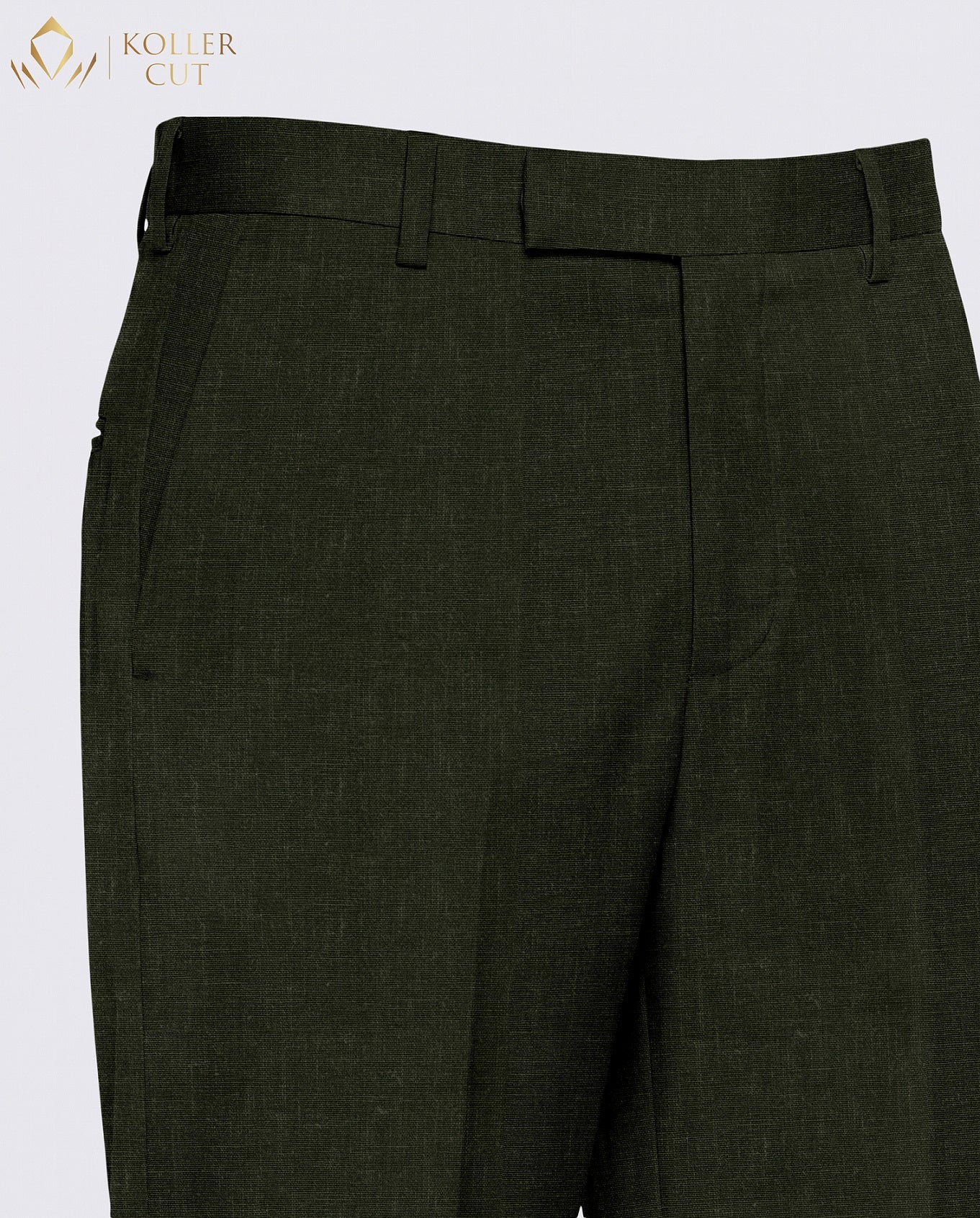 Rifle Green Linen Blend Pant