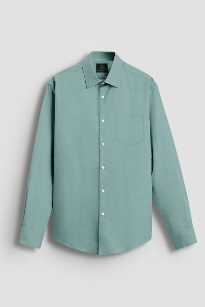Turquoise Blue Luxurious Linen Shirt