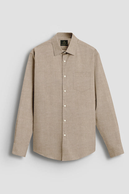 Deer Antler Brown Two Toned Premium Oxford Cotton Shirt