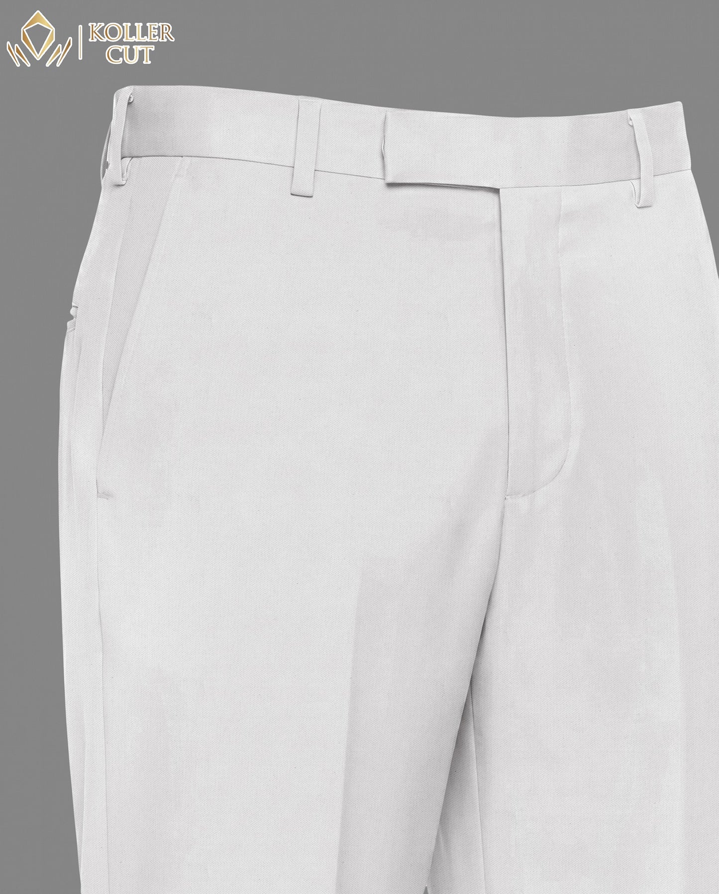 Snow White Wool Rich Slight Stretch Pant