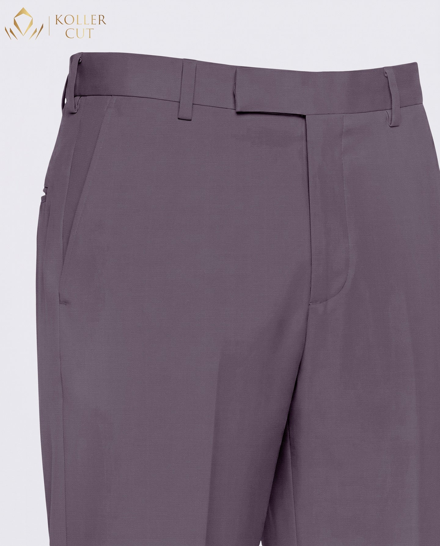 Graphite Purple Wool Rich Slight Stretch Pant