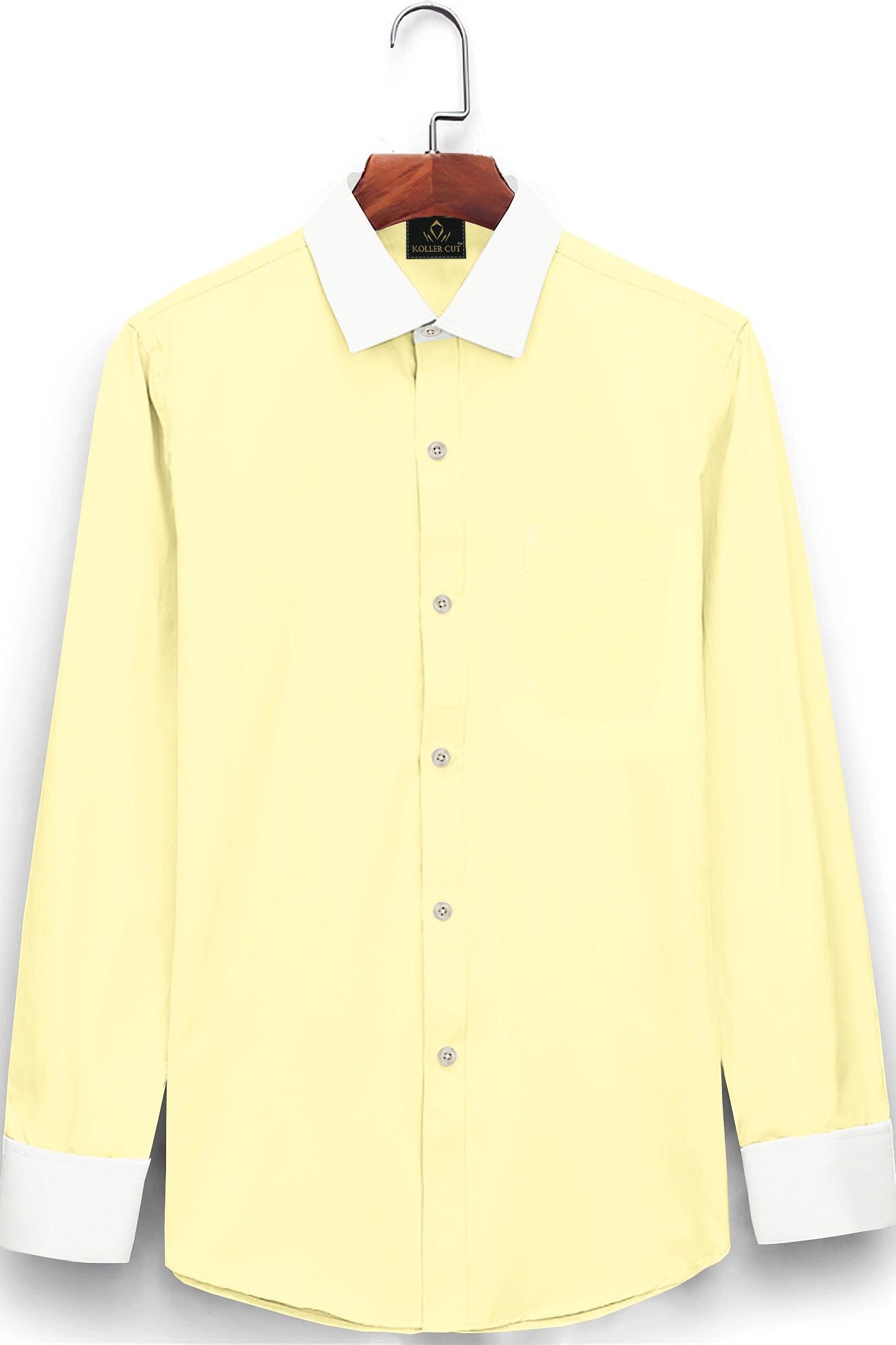 Elfin Yellow Designer Giza Cotton Shirt