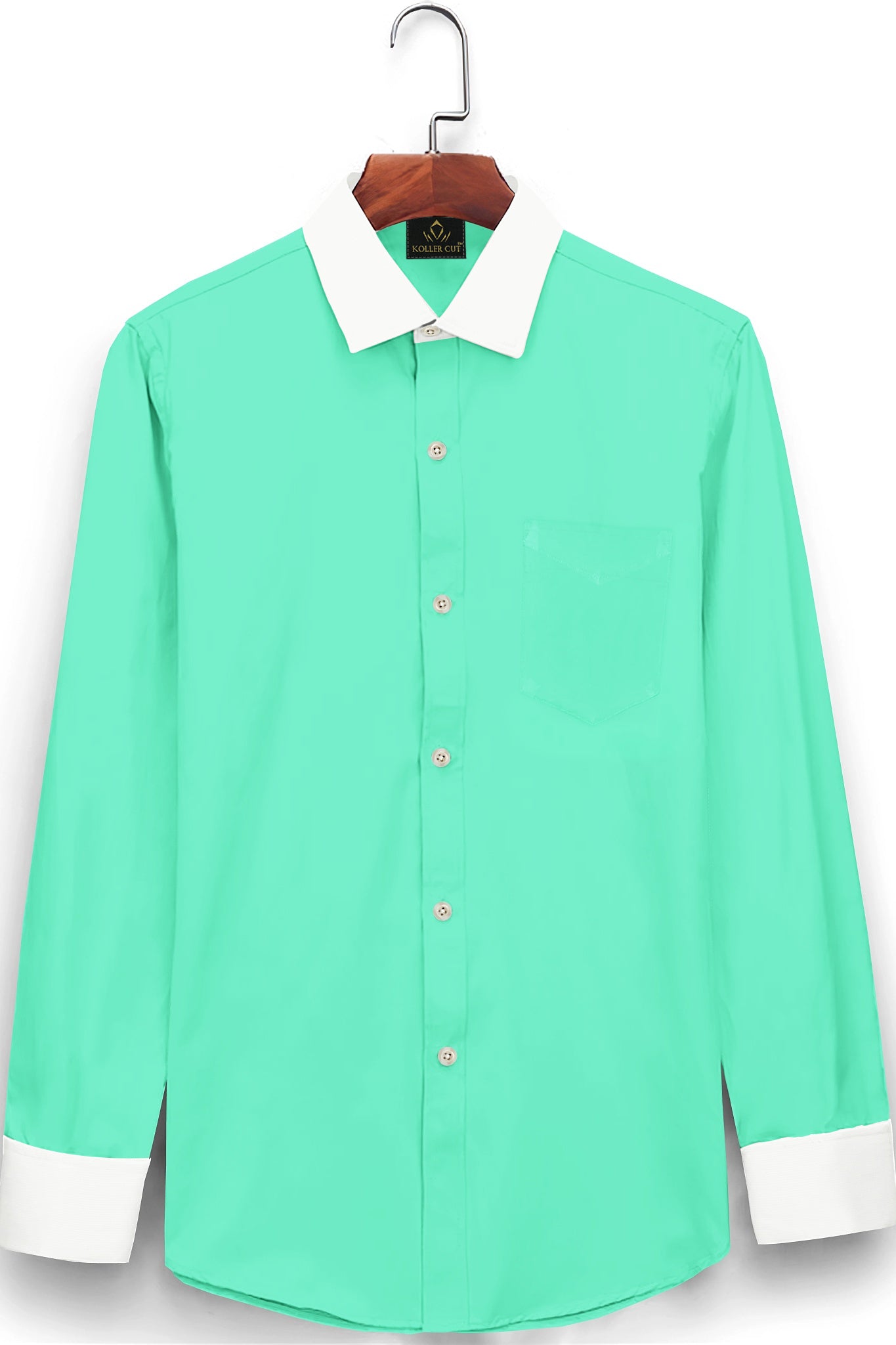 Celeste Blue Giza Cotton Designer Shirt