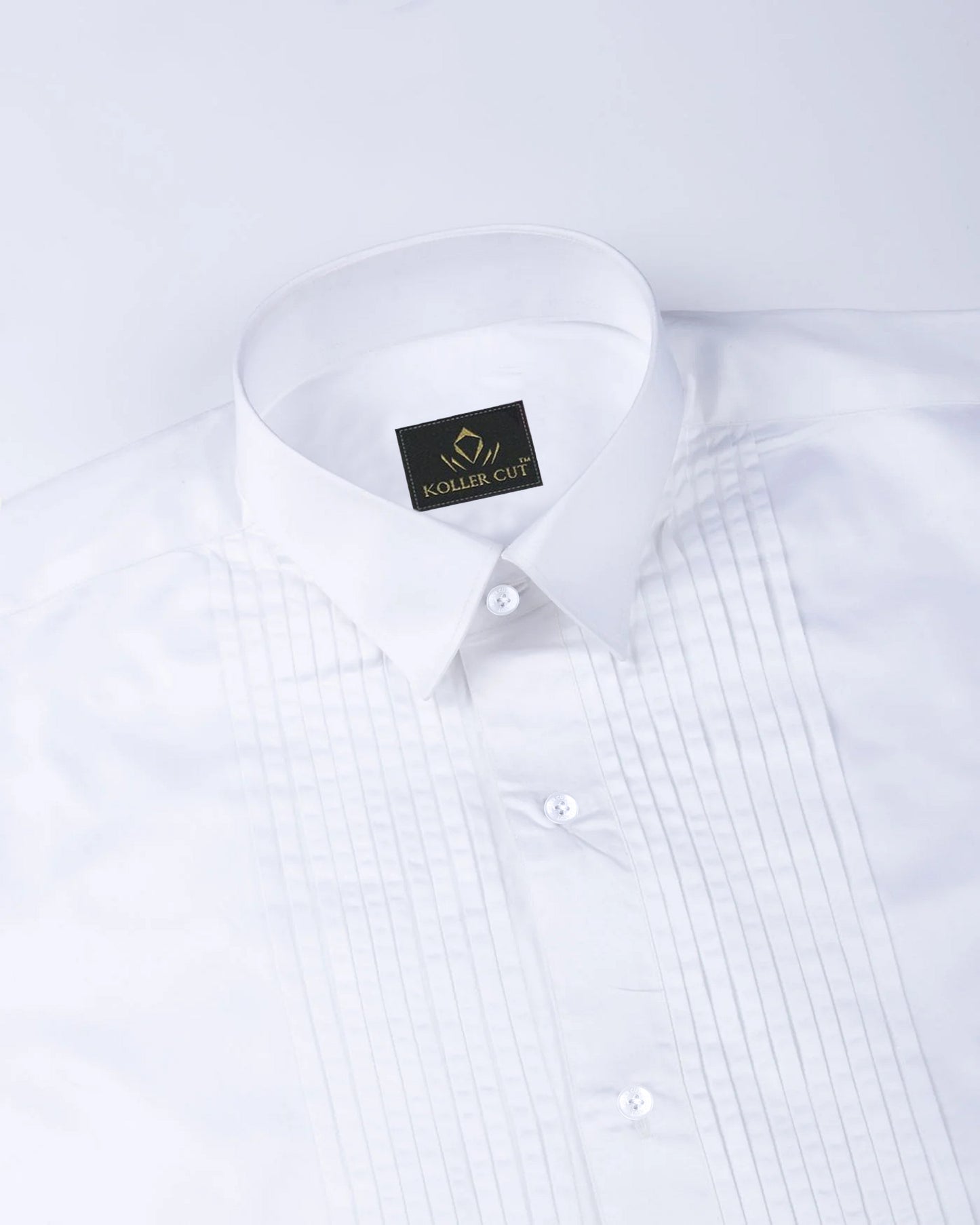 Snow White Giza Cotton Tuxedo Shirt
