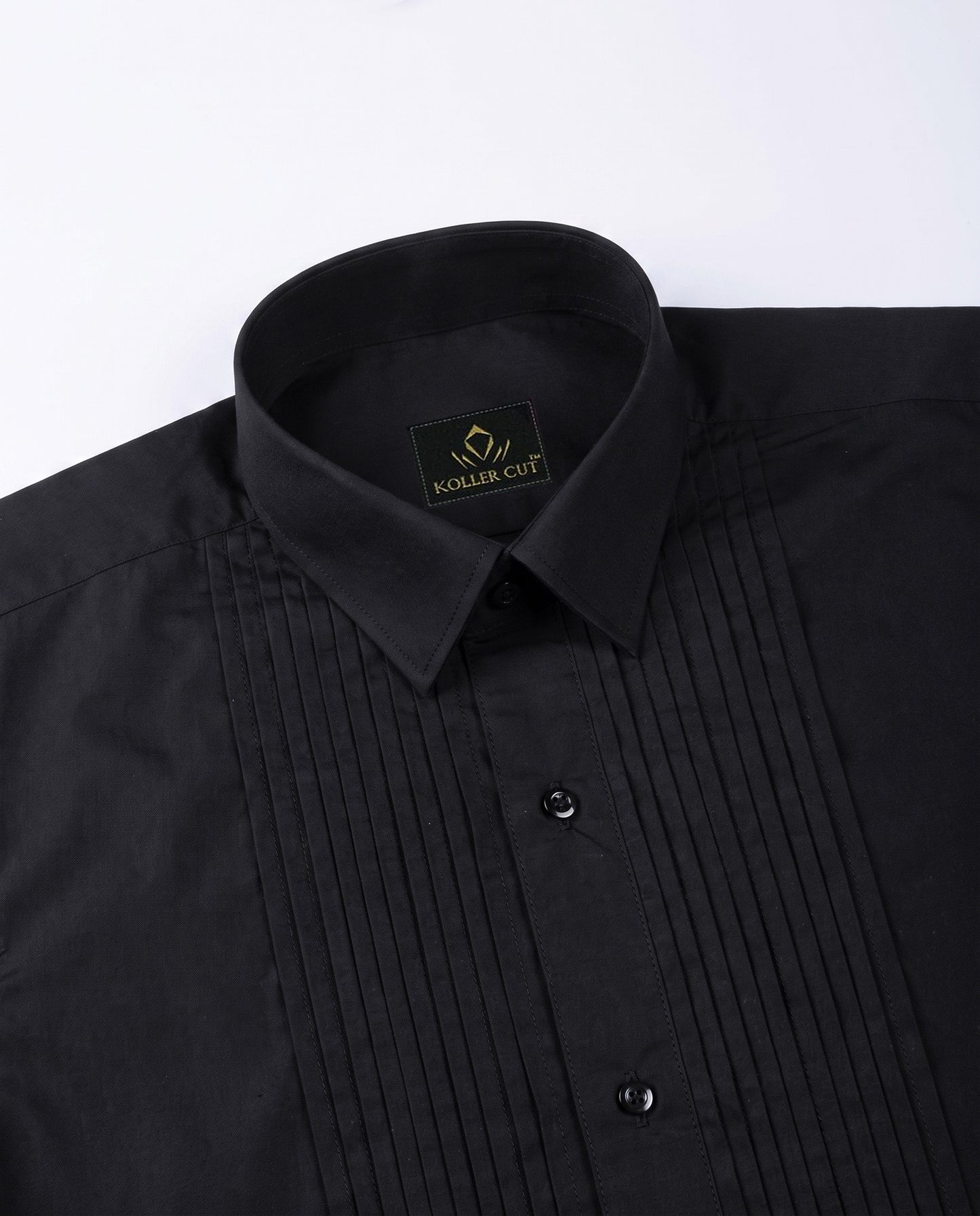 Grease Black Giza Cotton Tuxedo  Shirt