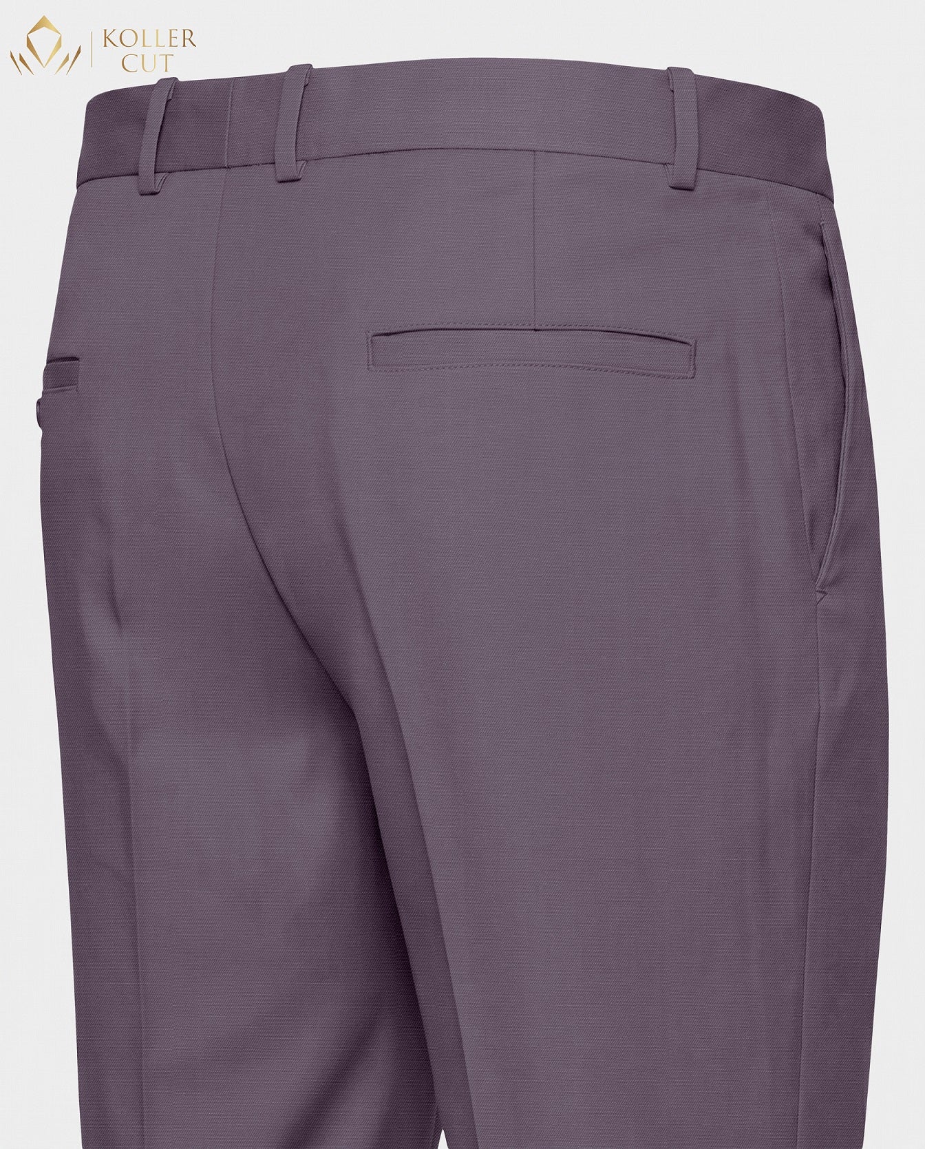 Graphite Purple Wool Rich Slight Stretch Pant