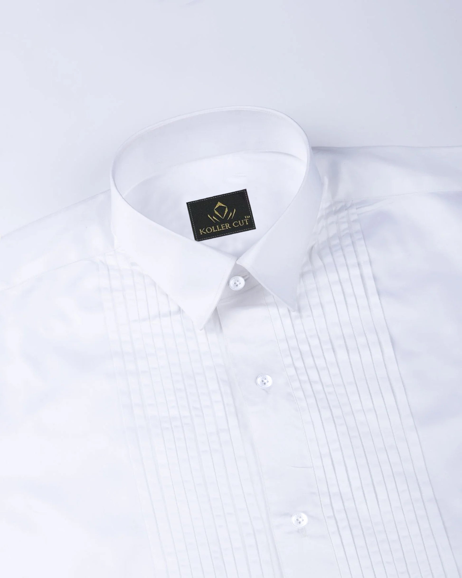 Snow White Giza Cotton Tuxedo Shirt