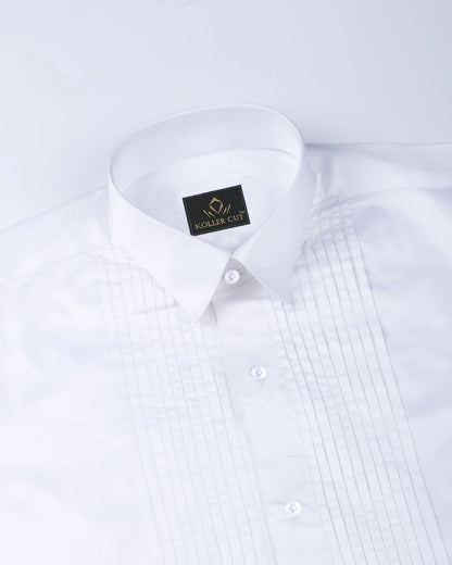 Snow White Giza Cotton Tuxedo Shirt