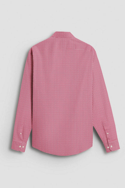 Poinsettia Red and White Ninja Shuriken Printed Cotton Shirt