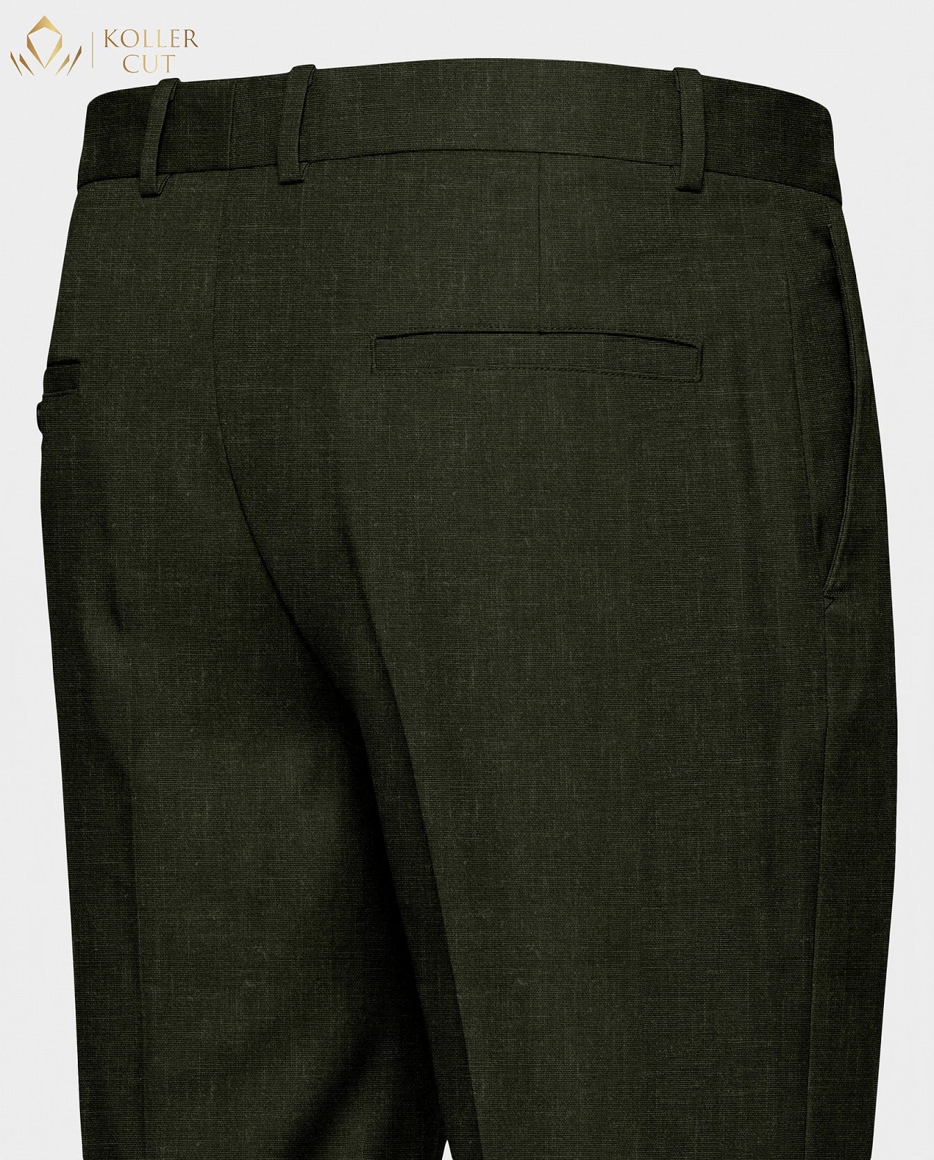 Rifle Green Linen Blend Pant