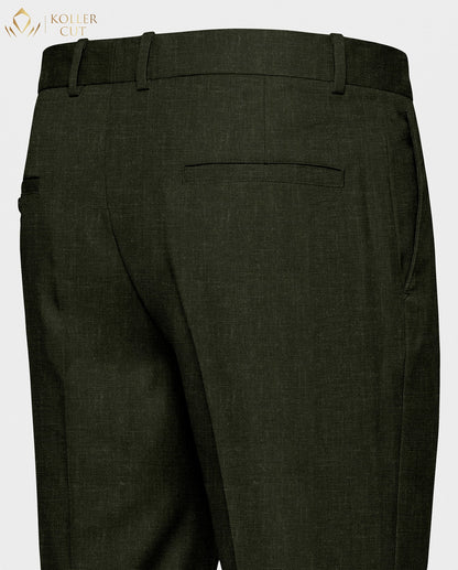 Rifle Green Linen Blend Pant