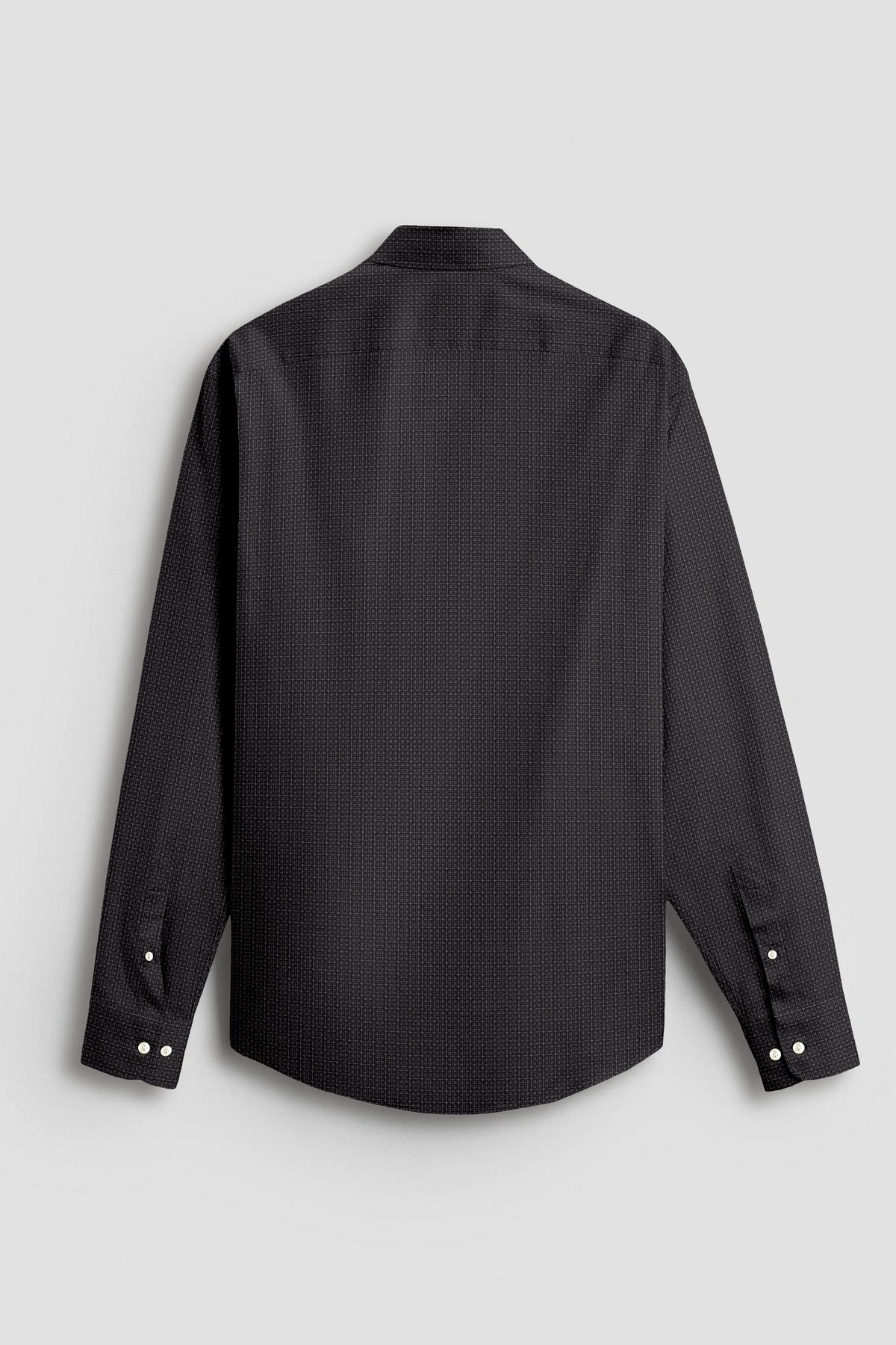 Olive with Espresso Brown and Jade Black Square Jacquard Check 2 Ply Giza Cotton Shirt