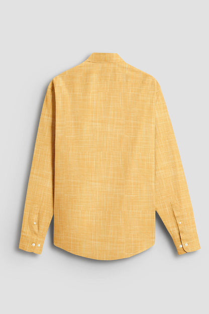 Maize Yellow Luxurious Linen Shirt