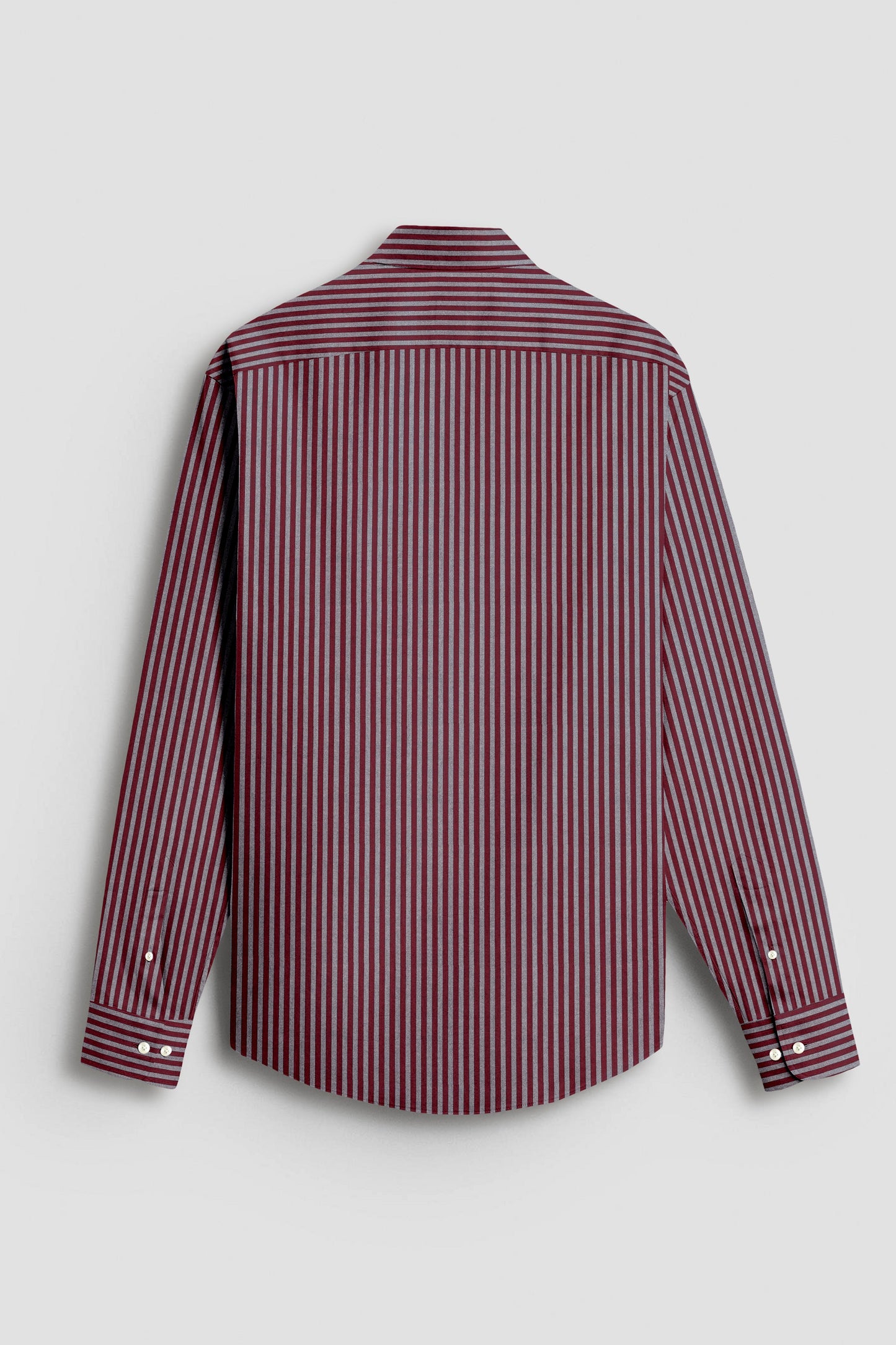 Cabernet Red and Portabella Grey Stripes Cotton Shirt