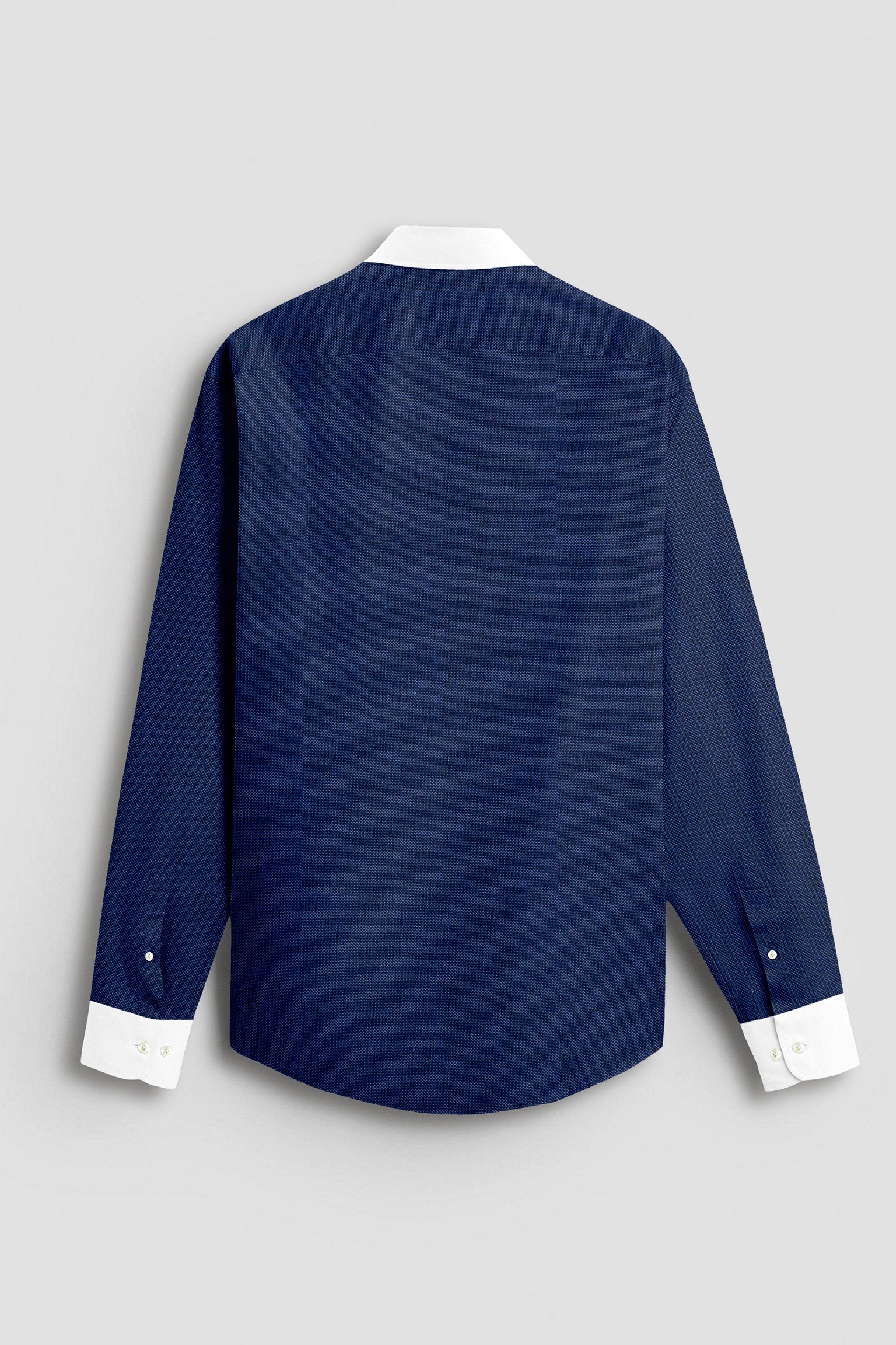Estate Blue Two Toned Premium Oxford Designer Cotton Shirt