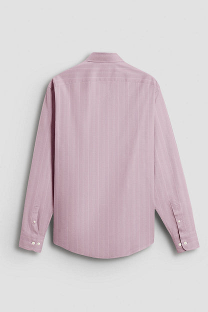 Valerian Pink Chevron Stripes 2 ply Cotton Shirt  