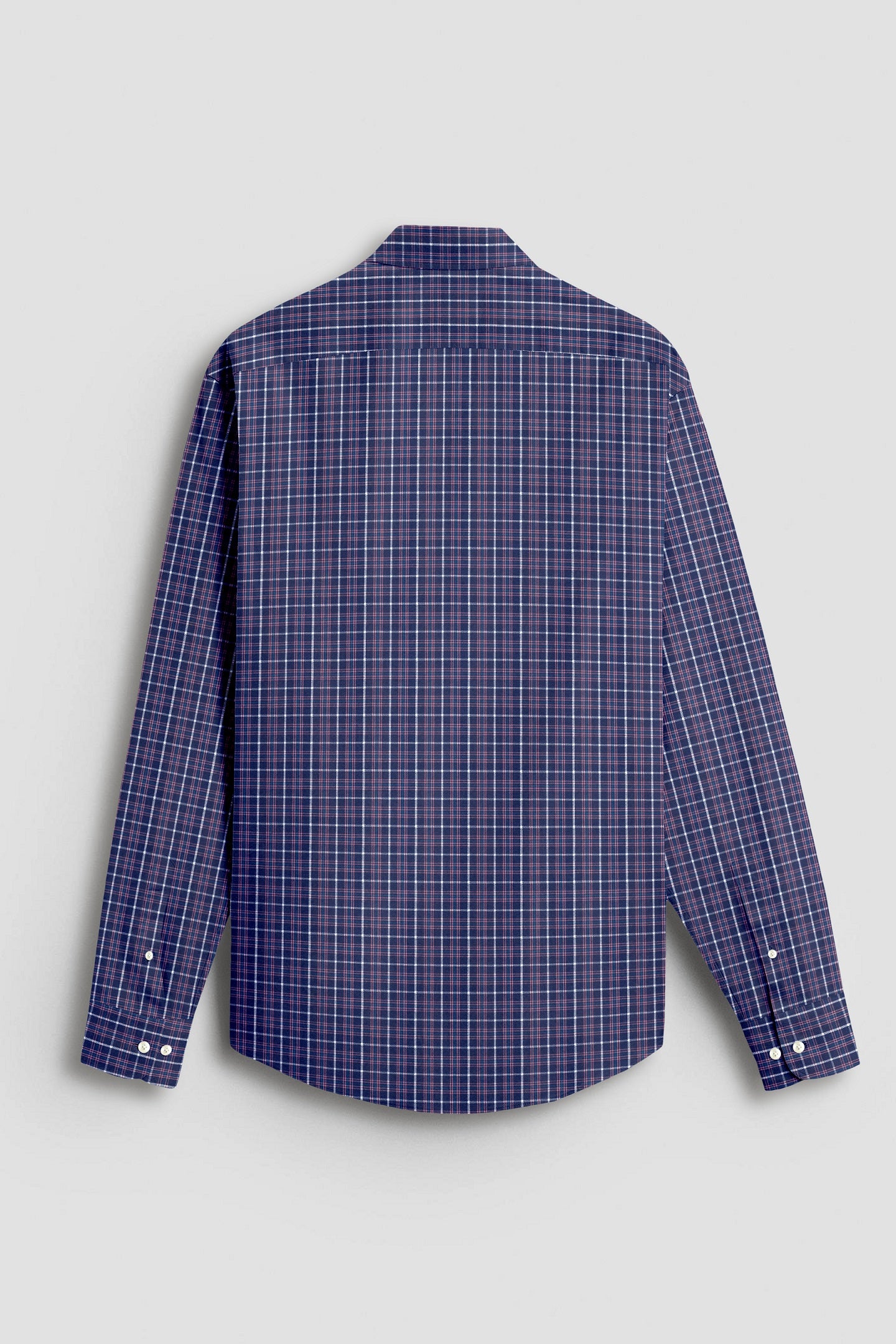 Opal Blue with Blossom Pink and White Checks Cotton Shirt
