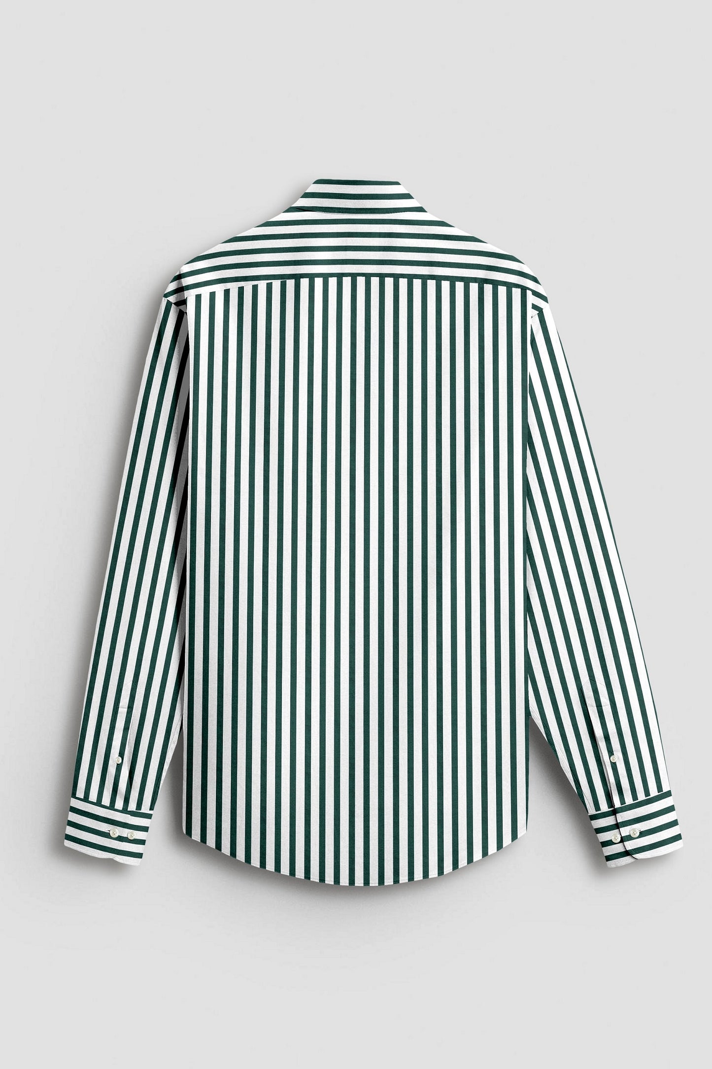 Everglade Forest Green Candy Stripes Cotton Shirt