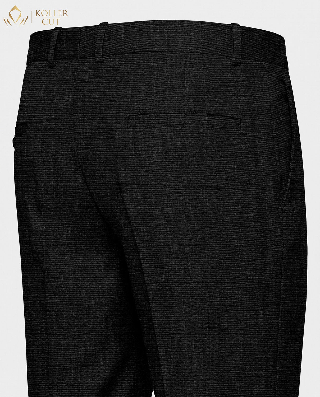 Meteorite Black Linen Blend Pant
