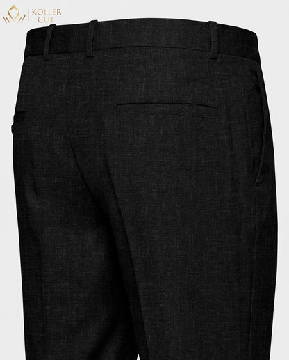 Meteorite Black Linen Blend Pant