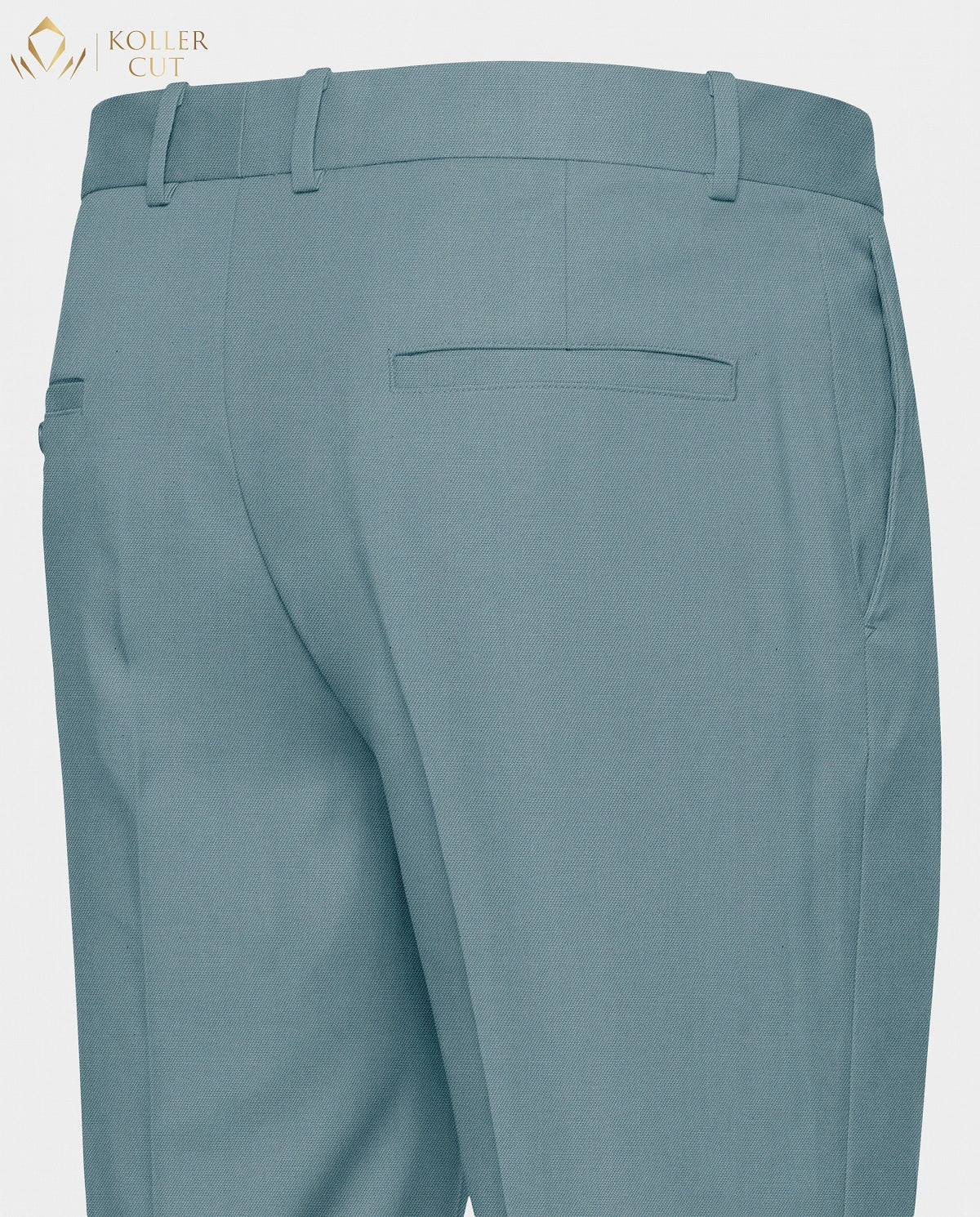 Nile Blue Wool Rich Slight Stretch Pant